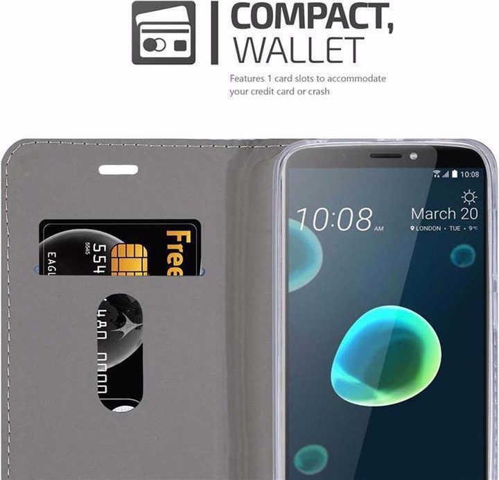 Image du produit Cadorabo Couverture look jeans Book (HTC Desire 12)