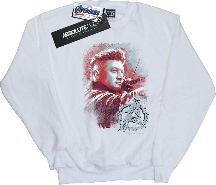 Actual product image Mens Avengers Endgame Hawkeye Brushed Cotton Sweatshirt (L)
