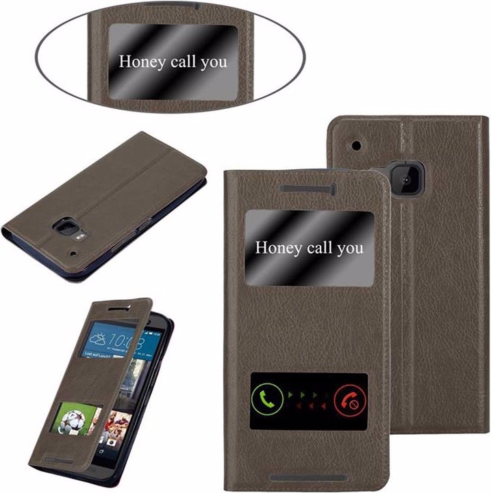 Actual product image Cadorabo Book with View double window cover (HTC One M9)