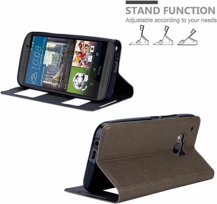 Actual product image Cadorabo Book with View double window cover (HTC One M9)