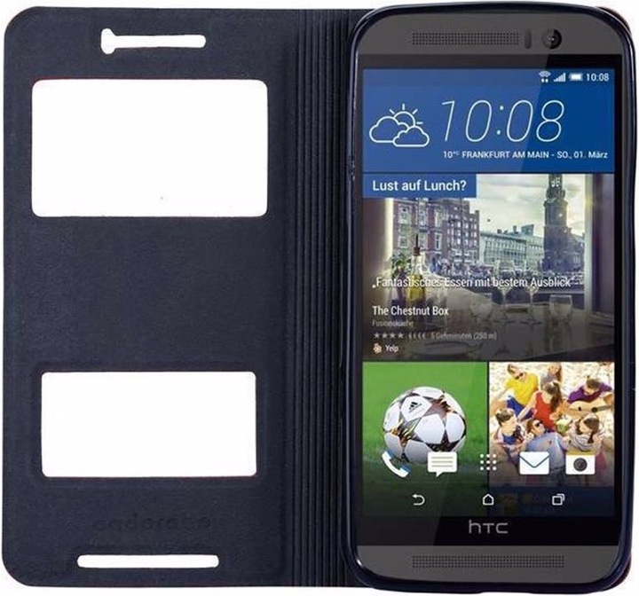 Actual product image Cadorabo Book with View double window cover (HTC One M9)