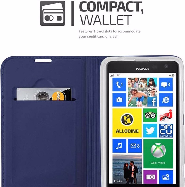 Actual product image Cadorabo Book Classy Style Cover (Nokia Lumia 625)