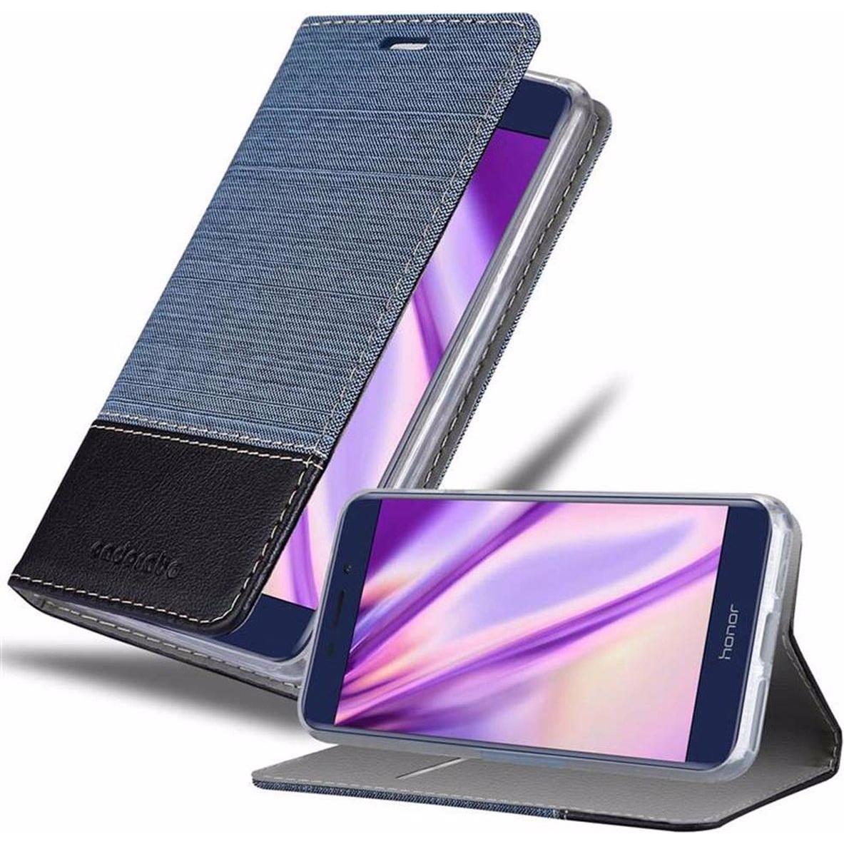Cadorabo Book Jeans Optik Cover (Honor 6C Pro), Smartphone Hülle, Blau