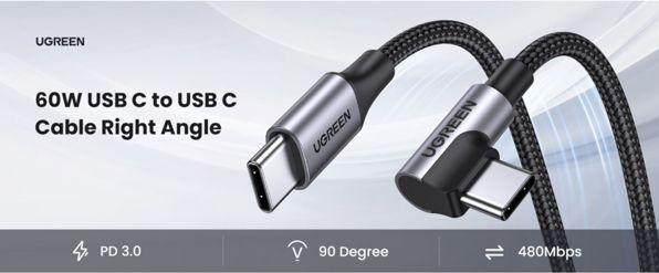 Actual product image Ugreen USB C — USB C (1 m, USB 2.0)