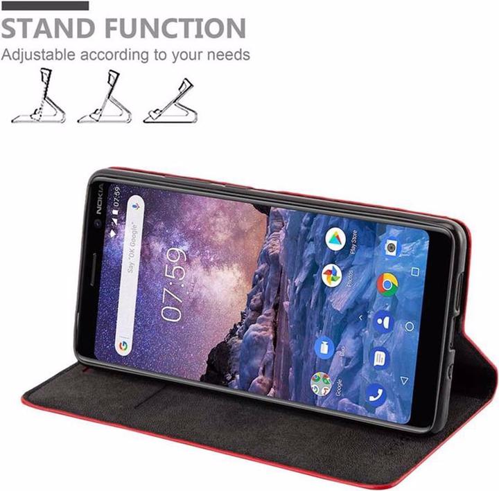 Actual product image Cadorabo Book Invisible Magnet Cover (Nokia 7 Plus)