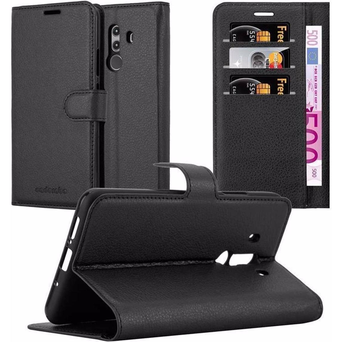 Cadorabo Book mit Standfunktion Cover (Huawei Mate 10 Pro), Smartphone Hülle, Schwarz