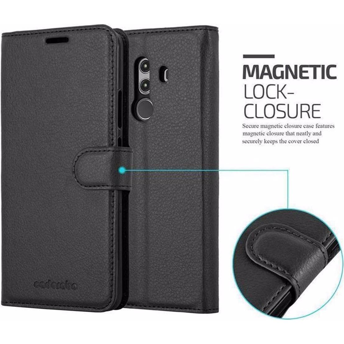 Thumbnail - Cadorabo Book mit Standfunktion Cover (Huawei Mate 10 Pro), Smartphone Hülle, Schwarz