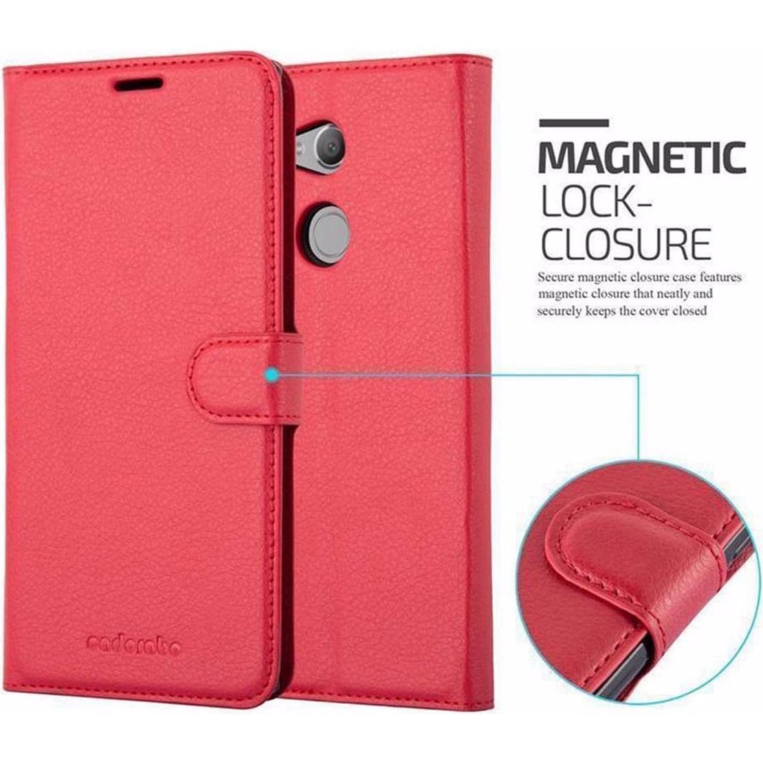 Thumbnail - Cadorabo Book mit Standfunktion Cover (Sony Xperia XA2 Ultra), Smartphone Hülle, Rot