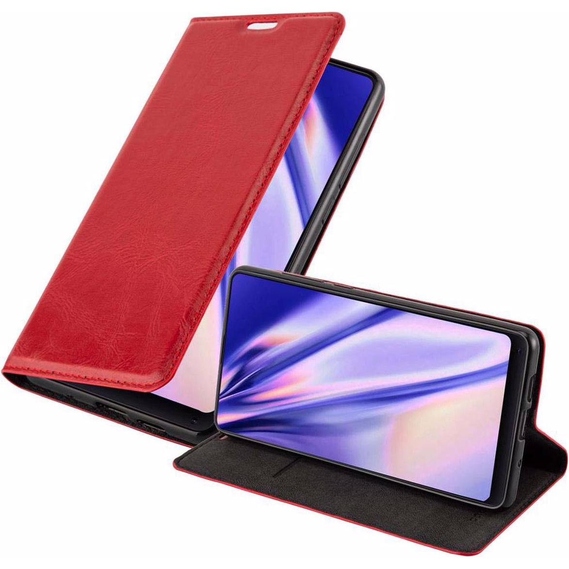 Cadorabo Book Invisible Magnet Cover (Xiaomi Mi Mix 2S), Smartphone Hülle, Rot