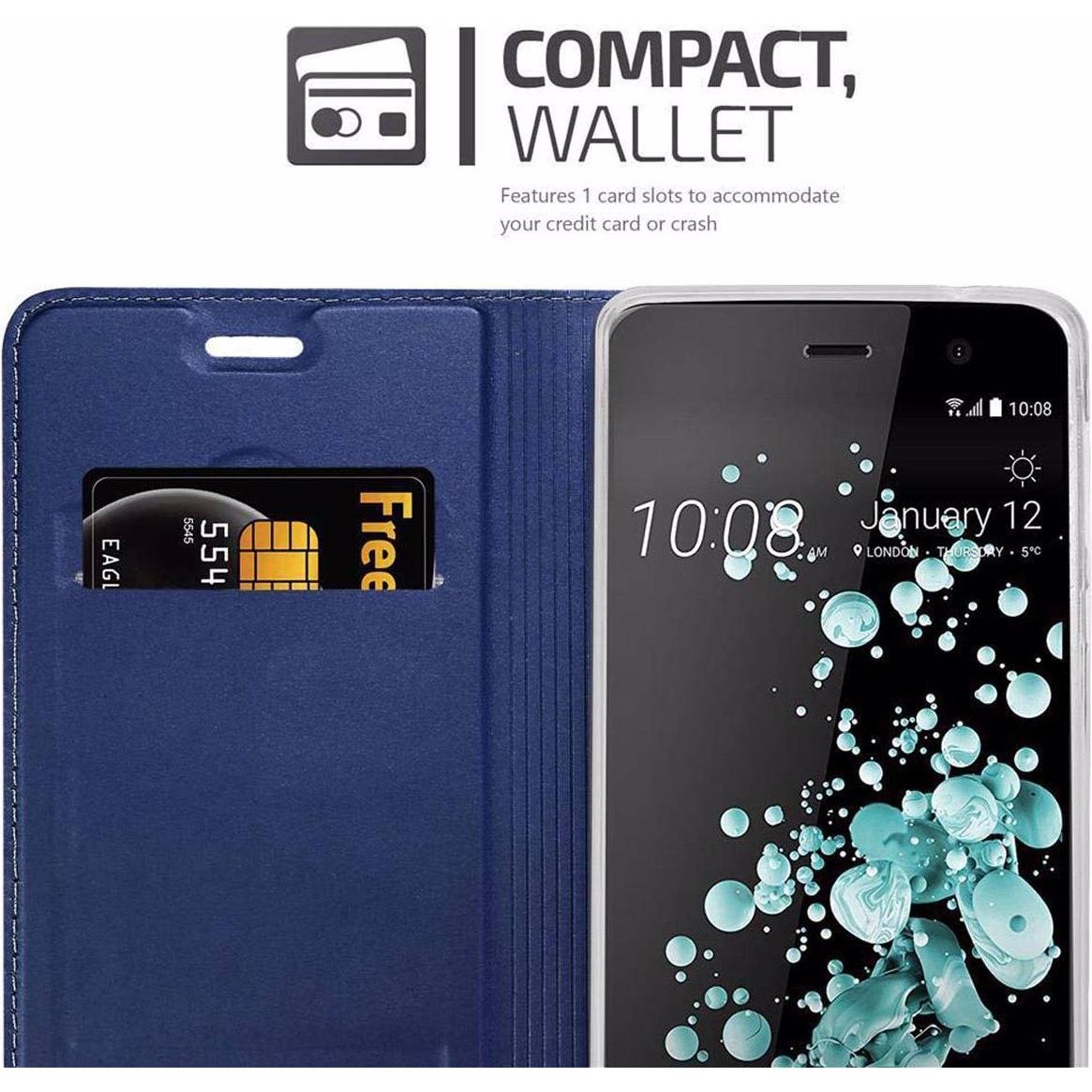 Thumbnail - Cadorabo Book Classy Style Cover (HTC U Play), Smartphone Hülle, Blau