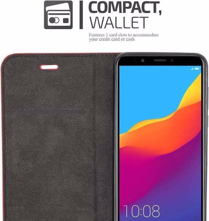 Actual product image Cadorabo Book Invisible Magnet Cover (Honor 7c)