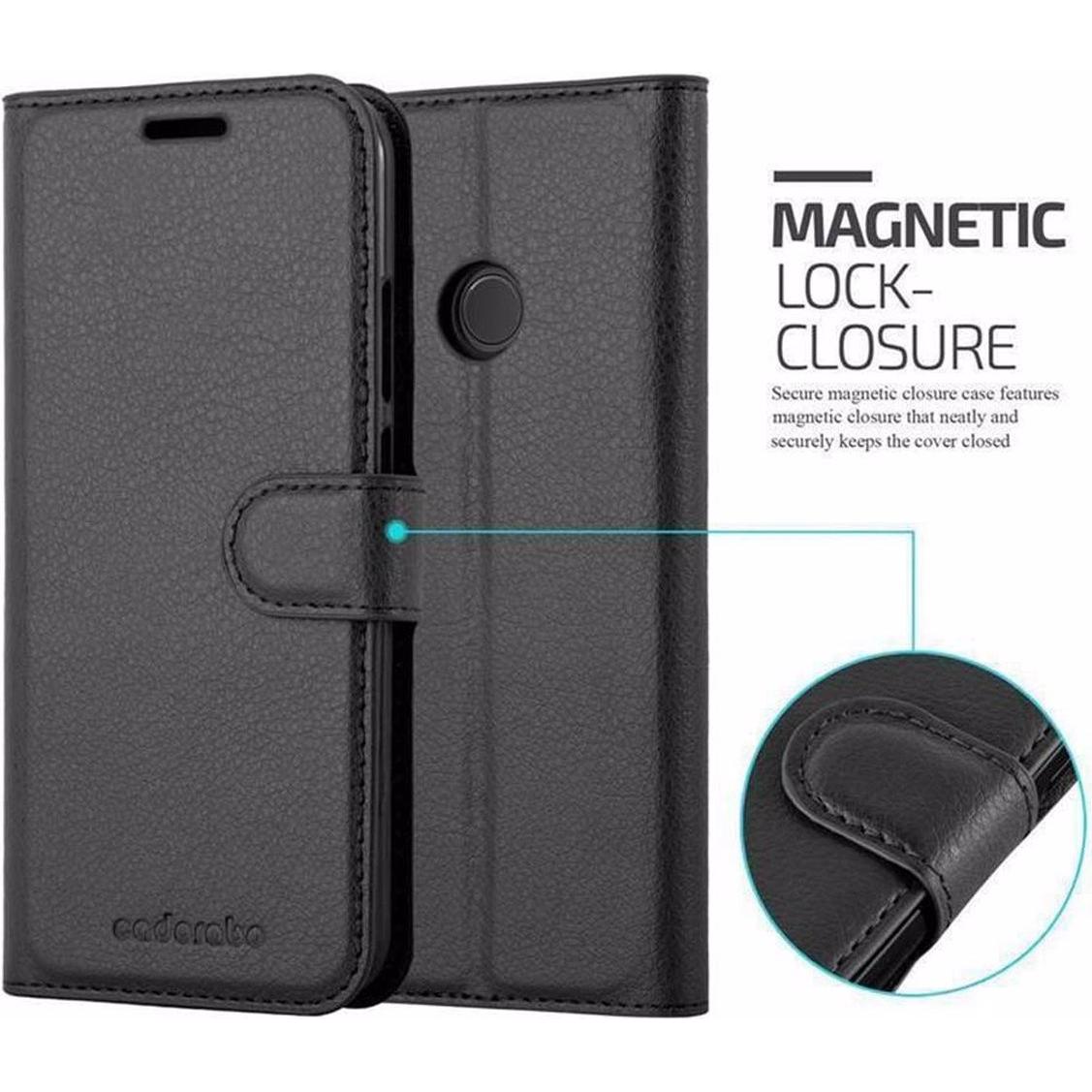 Thumbnail - Cadorabo Book mit Standfunktion Cover (Huawei P20 Lite), Smartphone Hülle, Schwarz