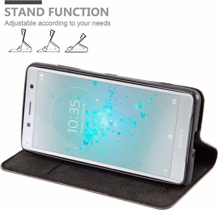 Actual product image Cadorabo Book Invisible Magnet Cover (Sony Xperia XZ2)
