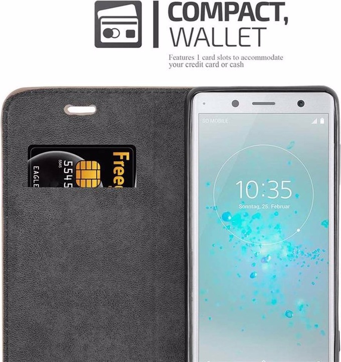 Actual product image Cadorabo Book Invisible Magnet Cover (Sony Xperia XZ2)