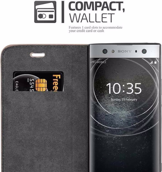Actual product image Cadorabo Book Invisible Magnet Cover (Sony Xperia XA2 Ultra)