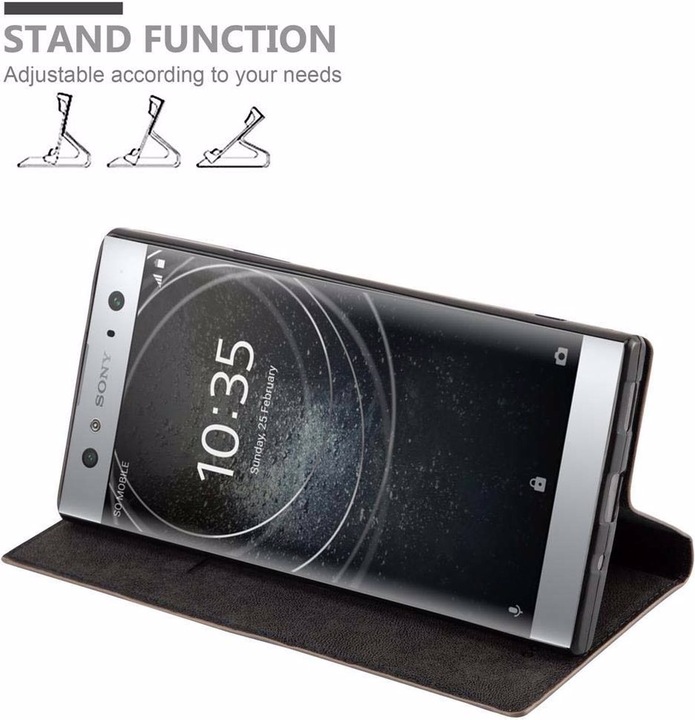 Actual product image Cadorabo Book Invisible Magnet Cover (Sony Xperia XA2 Ultra)