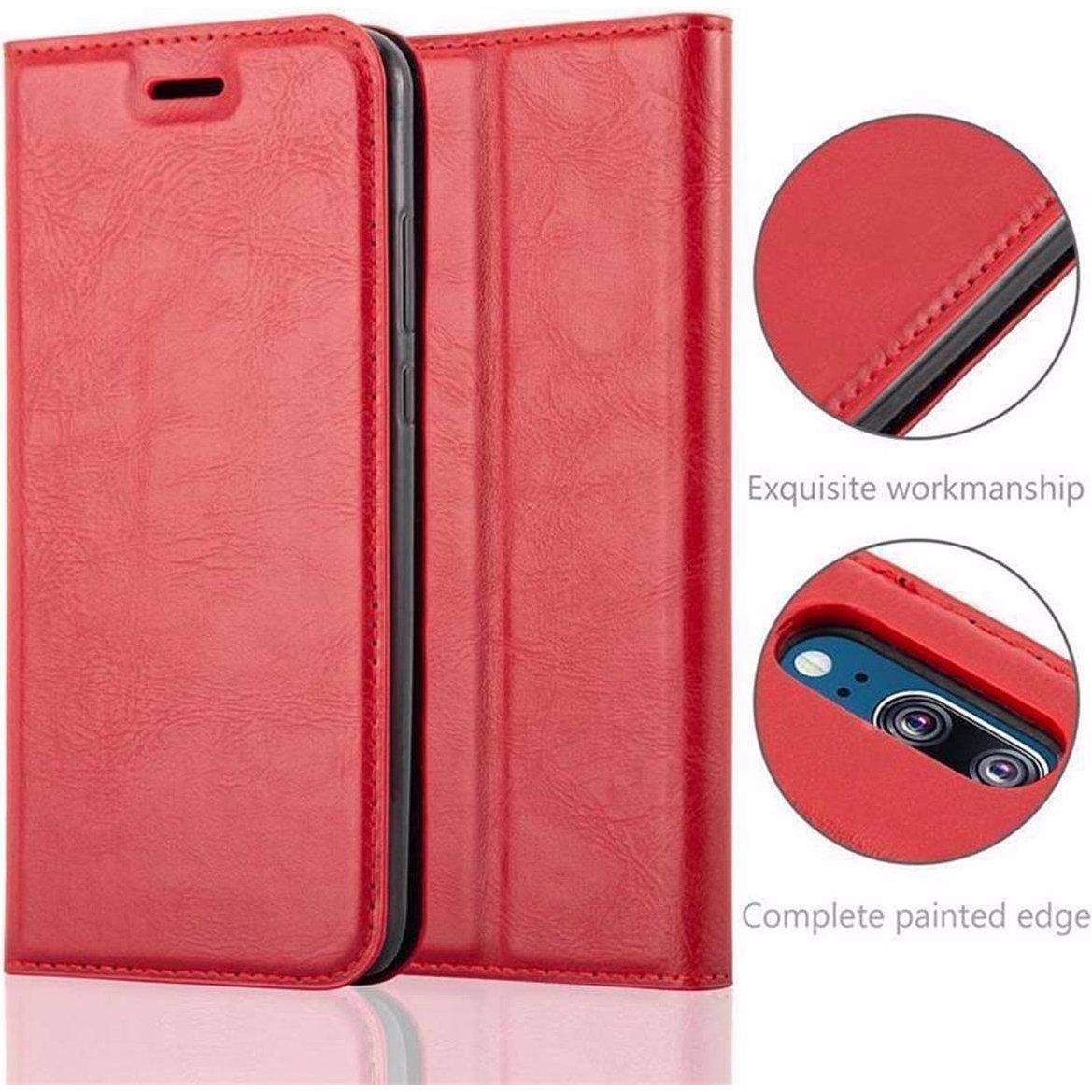 Thumbnail - Cadorabo Book Invisible Magnet Cover (Huawei P20), Smartphone Hülle, Rot