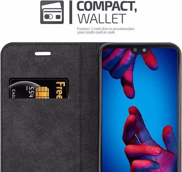 Actual product image Cadorabo Book Invisible Magnet Cover (Huawei P20)