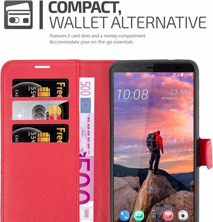 Produktbild Cadorabo Book mit Standfunktion Cover (HTC U12+)