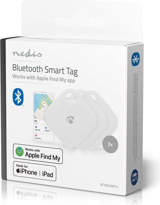 Image du produit Nedis Trouveur de clés | Fonctionne sur piles | 3x CR2032 | Piles incluses | Bluetooth® version : 5 (iOS)