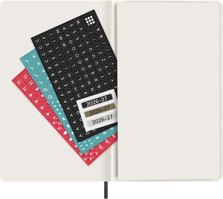 Produktbild Moleskine Tageskalender 26/27 DSB18DC3Y 18M SC schwarz 13x21cm (A5, 1 Tag / 1 Seite)
