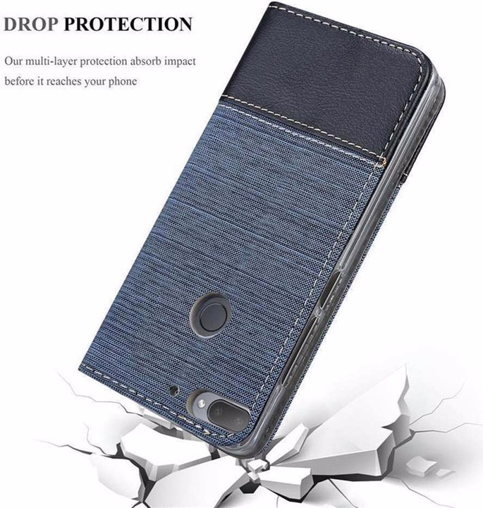 Actual product image Cadorabo Book Jeans Optics Cover (HTC Desire 12+)