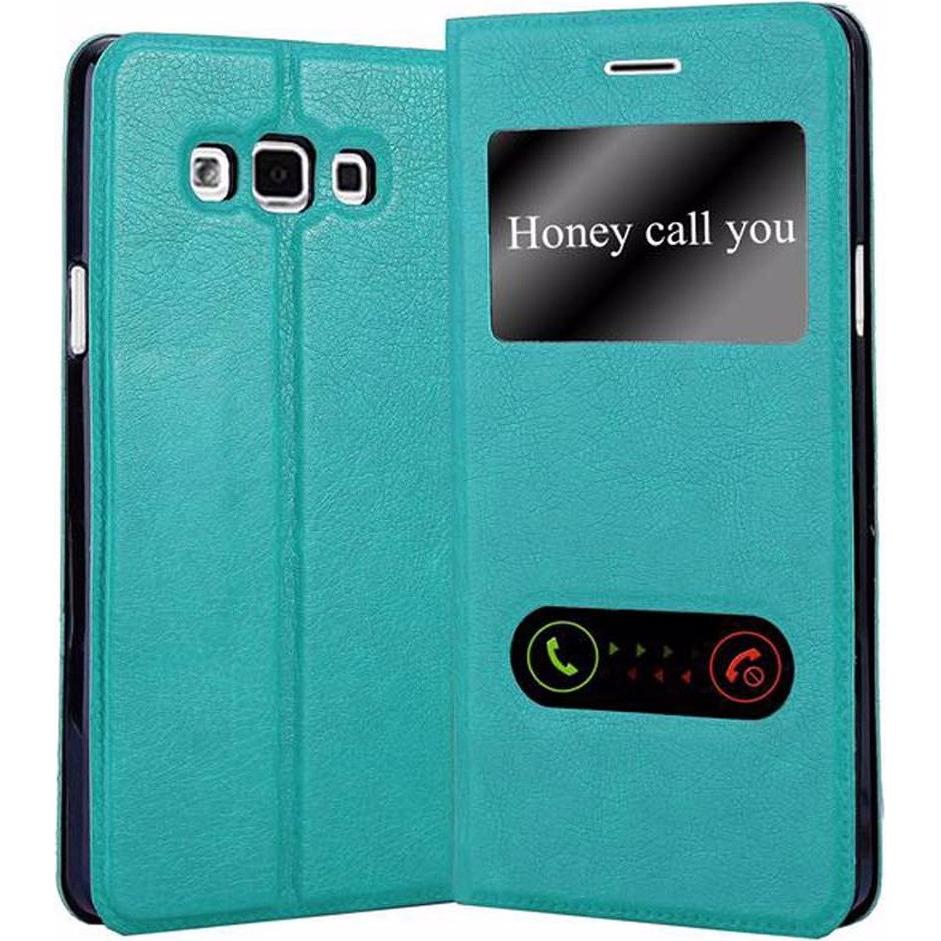 Thumbnail - Cadorabo Book mit View Doppelfenster Cover (Samsung Galaxy A7), Smartphone Hülle, Türkis