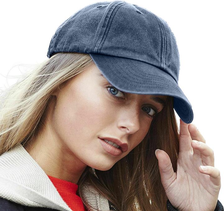 Produktbild Beechfield Vintage Denimlook Kappe (2 Stückpackung) (One Size)