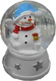 MICA Living Schneekugel Weihnachten - aus Glas und Polyresin - ca. 4,5 x 4,5 x 6 cm - 1 Stück