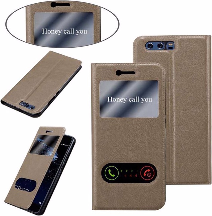 Actual product image Cadorabo Book with View double window cover (Huawei P10 Plus)