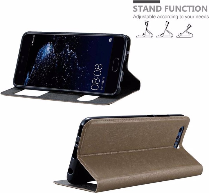 Actual product image Cadorabo Book with View double window cover (Huawei P10 Plus)