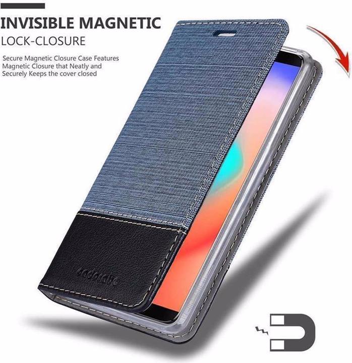 Produktbild Cadorabo Book Jeans Optik Cover (Samsung Galaxy J3 Pro)