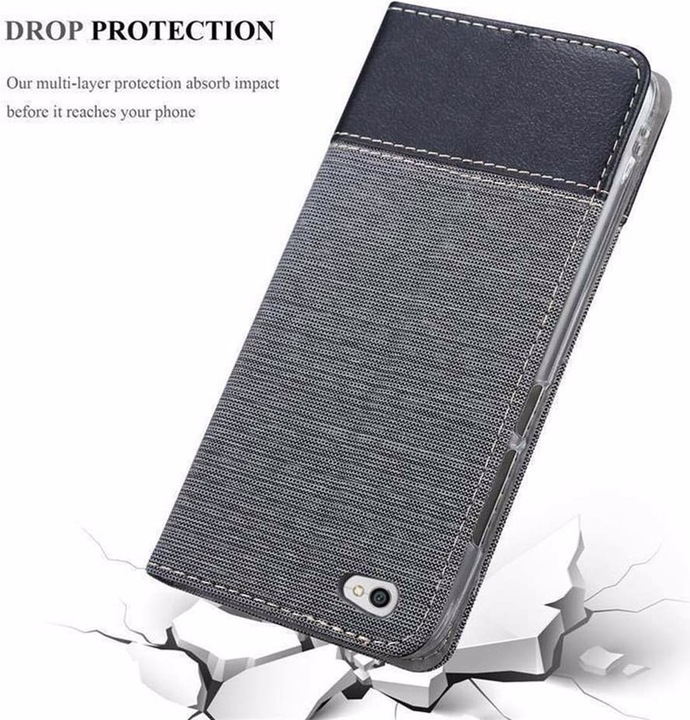 Produktbild Cadorabo Book Jeans Optik Cover (Xiaomi Redmi Note 5A)