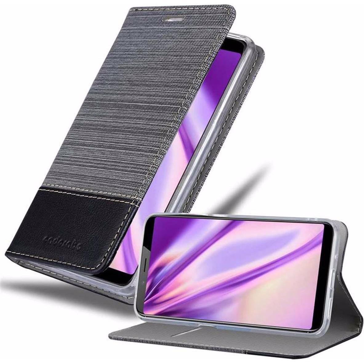 Cadorabo Book Jeans Optik Cover (ZTE Nubia N3), Smartphone Hülle, Grau