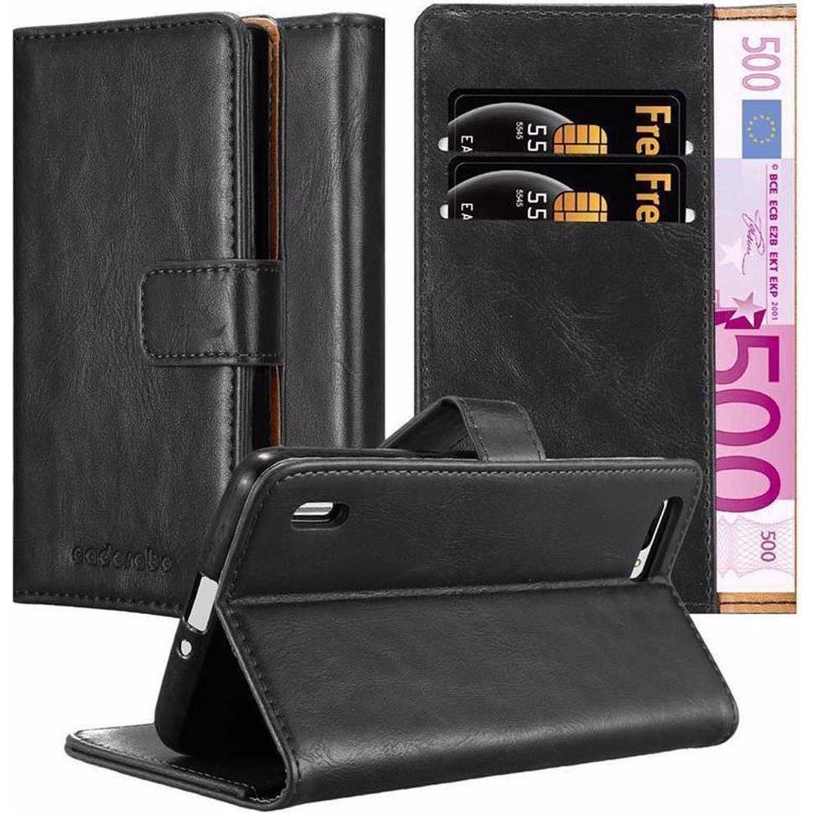 Cadorabo Book Luxury Cover (Apple iPhone 6 Plus), Smartphone Hülle, Schwarz