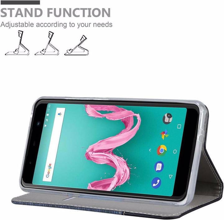 Produktbild Cadorabo Book Jeans Optik Cover (Wiko Lenny 5)