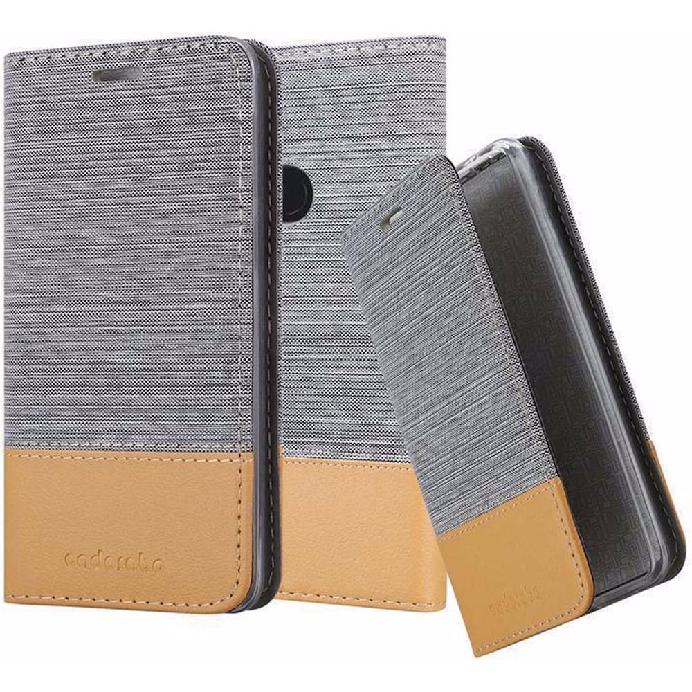 Cadorabo Jeans Optik (Google Pixel 3), Smartphone Hülle, Grau, Braun