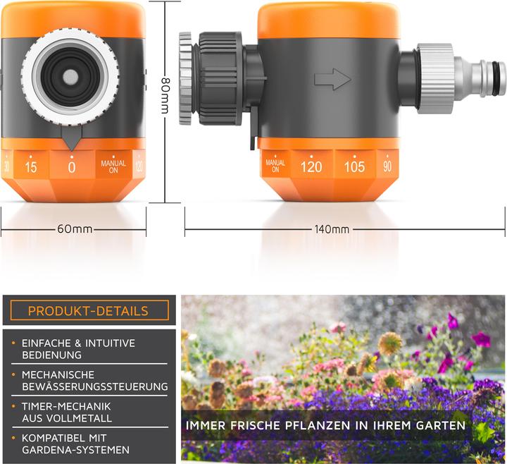 Actual product image Brandson Irrigation control (Water timer, Irrigation valve)