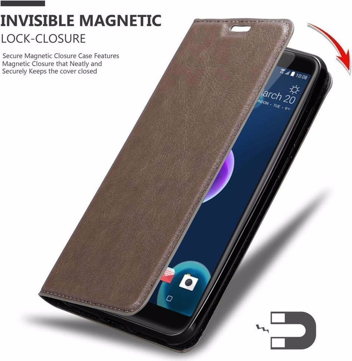 Produktbild Cadorabo Book Invisible Magnet Cover (HTC Desire 12)