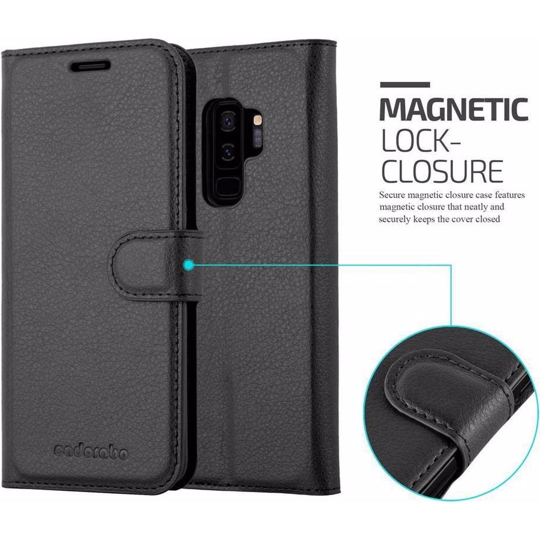 Thumbnail - Cadorabo Book mit Standfunktion Cover (Samsung Galaxy S9+), Smartphone Hülle, Schwarz