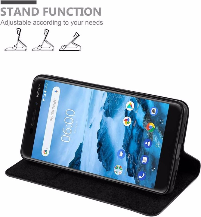 Actual product image Cadorabo Book Invisible Magnet Cover (Nokia 6.1)