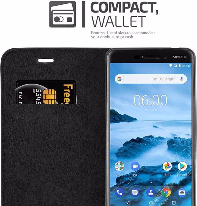 Actual product image Cadorabo Book Invisible Magnet Cover (Nokia 6.1)