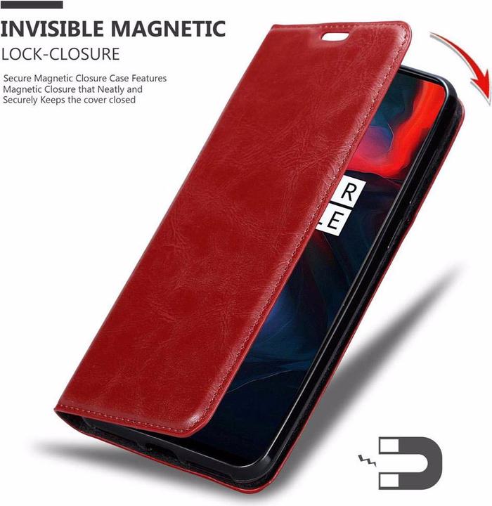 Productafbeelding Cadorabo Boek Onzichtbare Magneethoes (OnePlus 6)