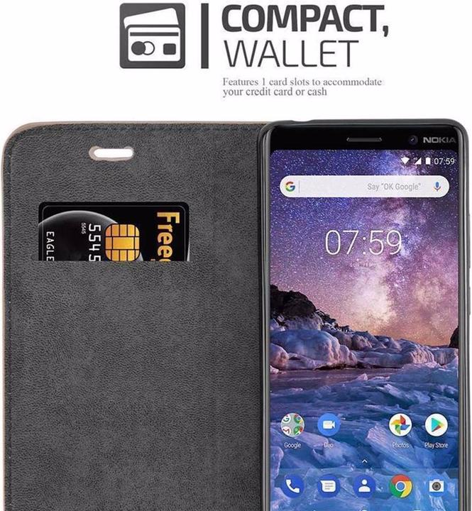 Productafbeelding Cadorabo Boek Onzichtbare Magneethoes (Nokia 7 Plus)