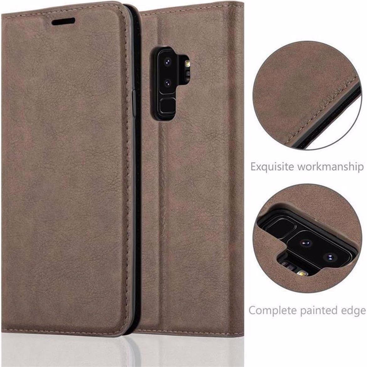Thumbnail - Cadorabo Book Invisible Magnet Cover (Samsung Galaxy S9+), Smartphone Hülle, Braun
