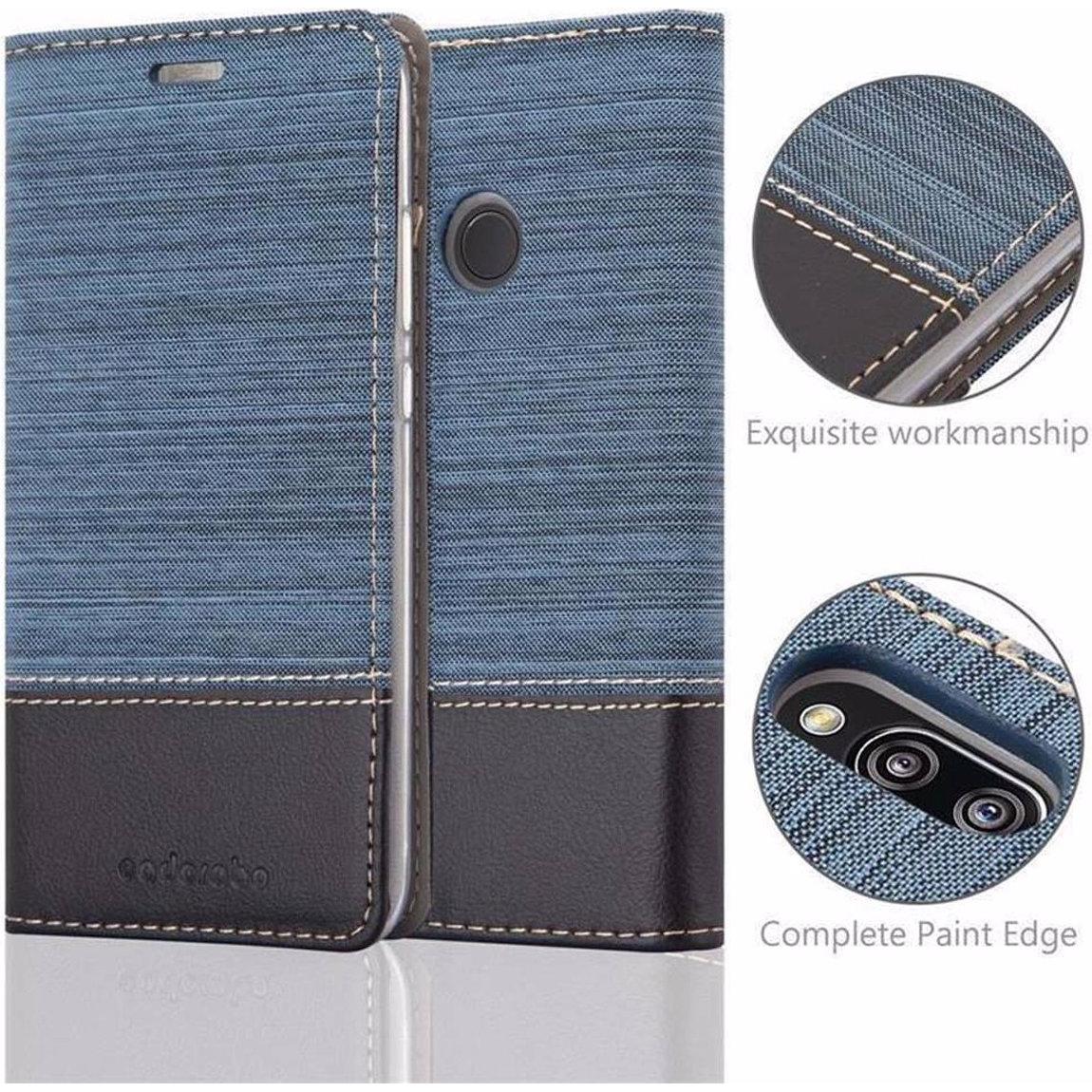 Thumbnail - Cadorabo Book Jeans Optik Cover (Huawei Nova 3E), Smartphone Hülle, Blau