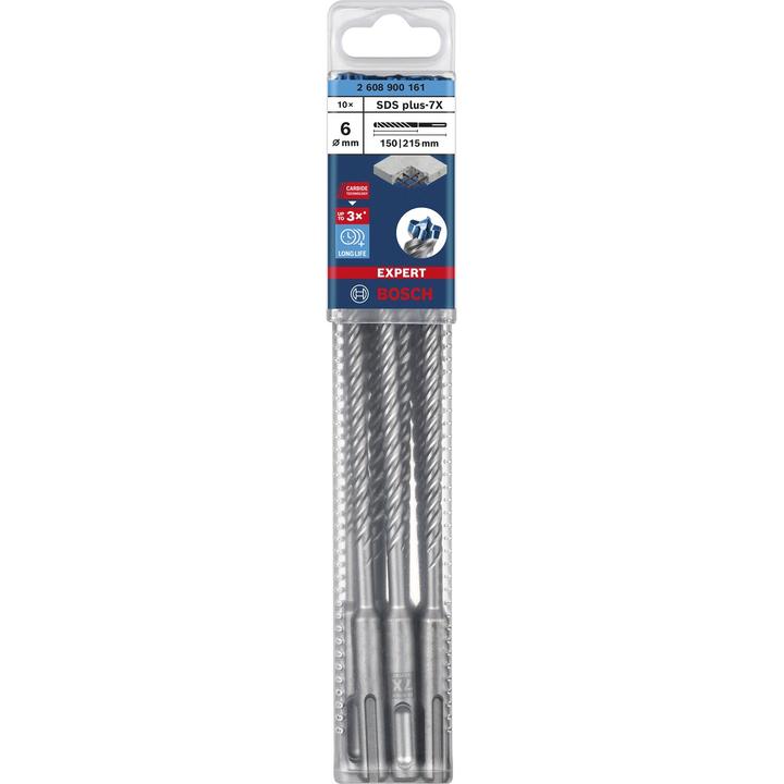 Image du produit Bosch Professional Zubehör Forets marteau EXPERT SDS plus-7X, 6 x 200 x 265 mm, 10 pièces (6,00 mm)