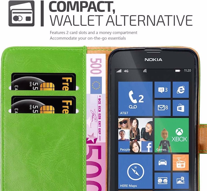 Actual product image Cadorabo Book Luxury Cover (Nokia Lumia 520)