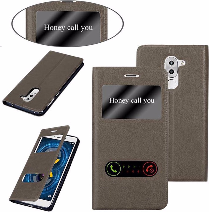 Actual product image Cadorabo Book with View double window cover (Mate 9 Lite, Fee 6X, Huawei GR5)