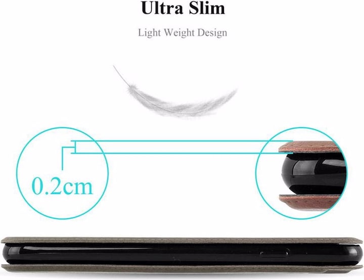 Actual product image Cadorabo Book with View double window cover (Mate 9 Lite, Fee 6X, Huawei GR5)